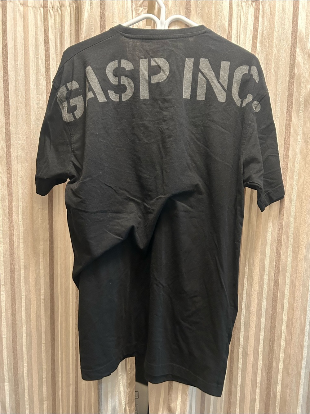 GASP Men's Black Wordmark T-Shirt, Size XXL